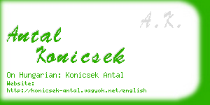 antal konicsek business card